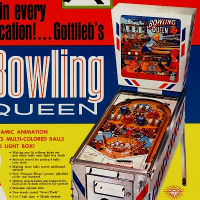 gottlieb, bowling queen, pinball, sales, price, date, city, condition, auction, ebay, private sale, retail sale, pinball machine, pinball price