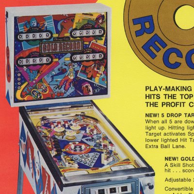 chicago coin, gold record, pinball, sales, price, date, city, condition, auction, ebay, private sale, retail sale, pinball machine, pinball price
