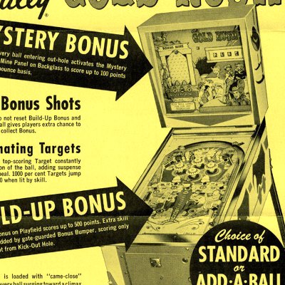 bally, gold rush, pinball, sales, price, date, city, condition, auction, ebay, private sale, retail sale, pinball machine, pinball price