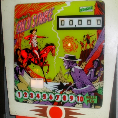 gottlieb, gold strike, pinball, sales, price, date, city, condition, auction, ebay, private sale, retail sale, pinball machine, pinball price