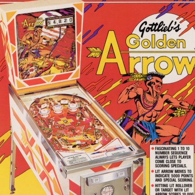 gottlieb, golden arrow, pinball, sales, price, date, city, condition, auction, ebay, private sale, retail sale, pinball machine, pinball price