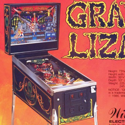 williams, grand lizard, pinball, sales, price, date, city, condition, auction, ebay, private sale, retail sale, pinball machine, pinball price