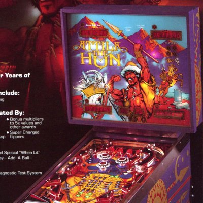game plan, attila the hun, pinball, sales, price, date, city, condition, auction, ebay, private sale, retail sale, pinball machine, pinball price