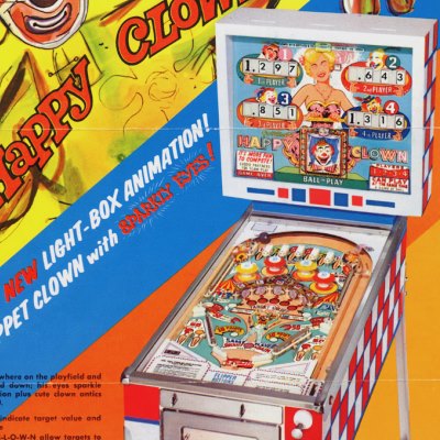 gottlieb, happy clown, pinball, sales, price, date, city, condition, auction, ebay, private sale, retail sale, pinball machine, pinball price