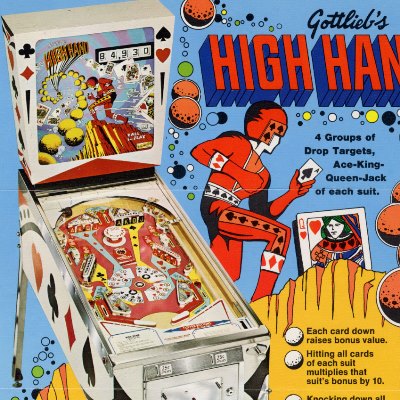 gottlieb, high hand, pinball, sales, price, date, city, condition, auction, ebay, private sale, retail sale, pinball machine, pinball price