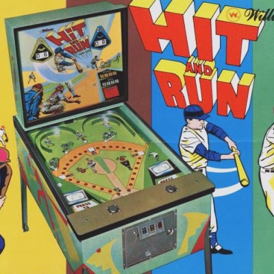 williams, hit and run base ball, pinball, sales, price, date, city, condition, auction, ebay, private sale, retail sale, pinball machine, pinball price