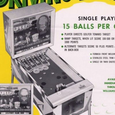 williams, hollywood driving range, pinball, sales, price, date, city, condition, auction, ebay, private sale, retail sale, pinball machine, pinball price