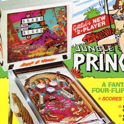 gottlieb, jungle princess, pinball, sales, price, date, city, condition, auction, ebay, private sale, retail sale, pinball machine, pinball price