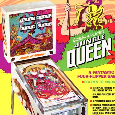 gottlieb, jungle queen, pinball, sales, price, date, city, condition, auction, ebay, private sale, retail sale, pinball machine, pinball price