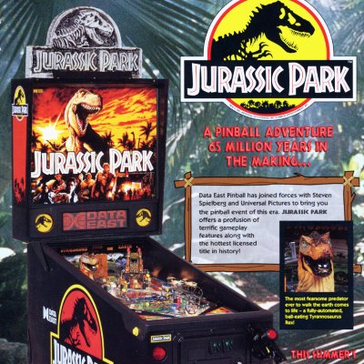 data east, jurassic park, pinball, sales, price, date, city, condition, auction, ebay, private sale, retail sale, pinball machine, pinball price