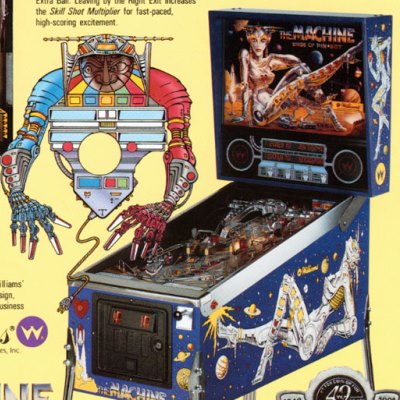 williams, the machine bride of pin bot, pinball, sales, price, date, city, condition, auction, ebay, private sale, retail sale, pinball machine, pinball price