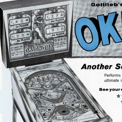 gottlieb, oklahoma, pinball, sales, price, date, city, condition, auction, ebay, private sale, retail sale, pinball machine, pinball price