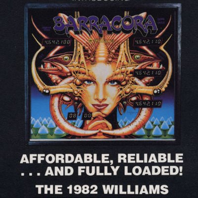 williams, barracora, pinball, sales, price, date, city, condition, auction, ebay, private sale, retail sale, pinball machine, pinball price