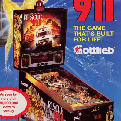 gottlieb, rescue 911, pinball, sales, price, date, city, condition, auction, ebay, private sale, retail sale, pinball machine, pinball price