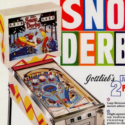 gottlieb, snow derby, pinball, sales, price, date, city, condition, auction, ebay, private sale, retail sale, pinball machine, pinball price