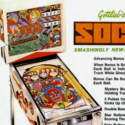 gottlieb, soccer, pinball, sales, price, date, city, condition, auction, ebay, private sale, retail sale, pinball machine, pinball price