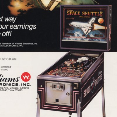 williams, space shuttle, pinball, sales, price, date, city, condition, auction, ebay, private sale, retail sale, pinball machine, pinball price
