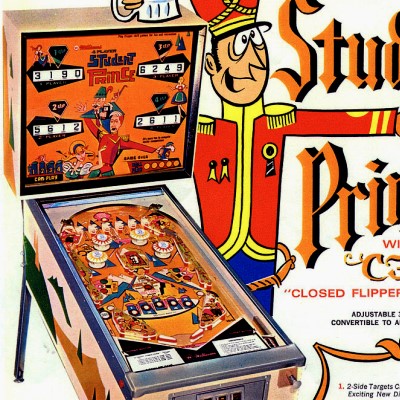 williams, student prince, pinball, sales, price, date, city, condition, auction, ebay, private sale, retail sale, pinball machine, pinball price