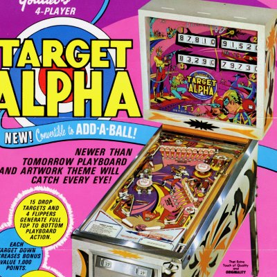 gottlieb, target alpha, pinball, sales, price, date, city, condition, auction, ebay, private sale, retail sale, pinball machine, pinball price