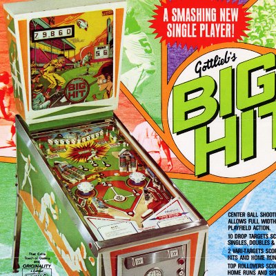 gottlieb, big hit, pinball, sales, price, date, city, condition, auction, ebay, private sale, retail sale, pinball machine, pinball price