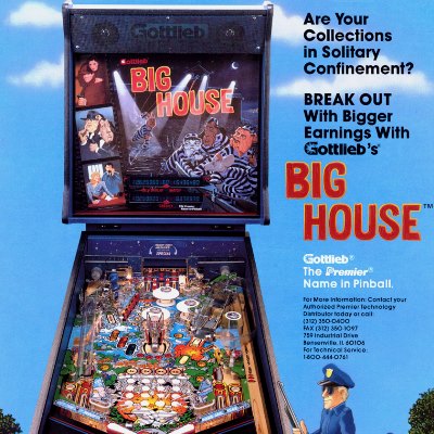 gottlieb, big house, pinball, sales, price, date, city, condition, auction, ebay, private sale, retail sale, pinball machine, pinball price