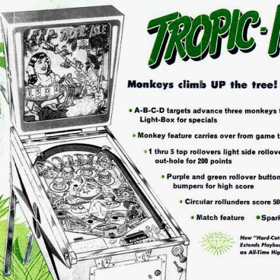 gottlieb, tropic isle, pinball, sales, price, date, city, condition, auction, ebay, private sale, retail sale, pinball machine, pinball price