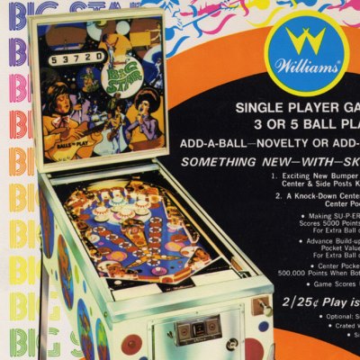 williams, big star, pinball, sales, price, date, city, condition, auction, ebay, private sale, retail sale, pinball machine, pinball price