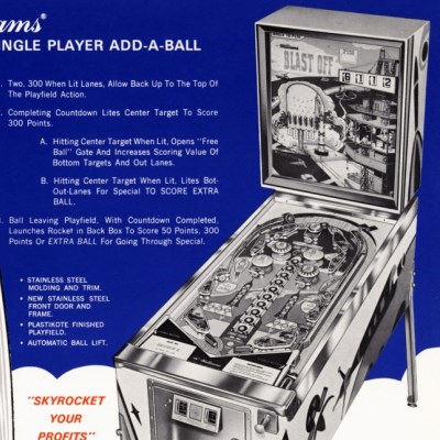 williams, blast off, pinball, sales, price, date, city, condition, auction, ebay, private sale, retail sale, pinball machine, pinball price