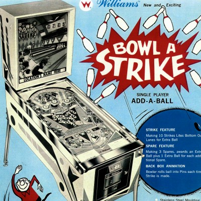 williams, bowl a strike, pinball, sales, price, date, city, condition, auction, ebay, private sale, retail sale, pinball machine, pinball price