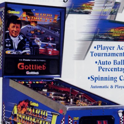 gottlieb, mario andretti, pinball, sales, price, date, city, condition, auction, ebay, private sale, retail sale, pinball machine, pinball price