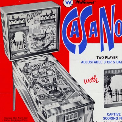 williams, casanova, pinball, sales, price, date, city, condition, auction, ebay, private sale, retail sale, pinball machine, pinball price