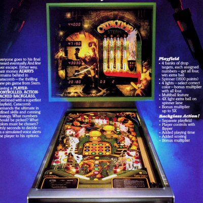 stern, catacomb, pinball, sales, price, date, city, condition, auction, ebay, private sale, retail sale, pinball machine, pinball price