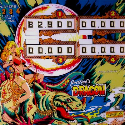 gottlieb, dragon, pinball, sales, price, date, city, condition, auction, ebay, private sale, retail sale, pinball machine, pinball price