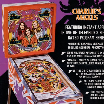 gottlieb, charlie's angels, pinball, sales, price, date, city, condition, auction, ebay, private sale, retail sale, pinball machine, pinball price