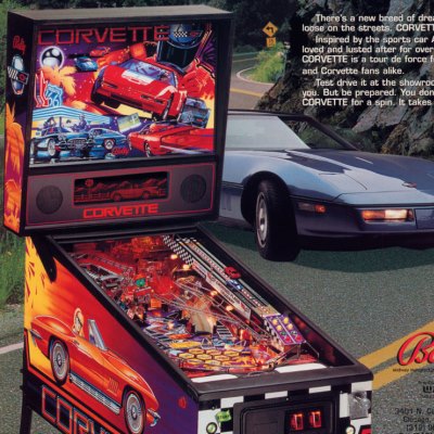 bally, corvette, pinball, sales, price, date, city, condition, auction, ebay, private sale, retail sale, pinball machine, pinball price
