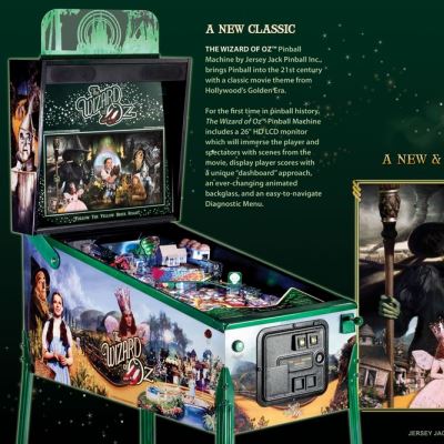 jersey jack, the wizard of oz, pinball, sales, price, date, city, condition, auction, ebay, private sale, retail sale, pinball machine, pinball price