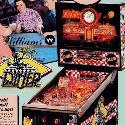 williams, diner, pinball, sales, price, date, city, condition, auction, ebay, private sale, retail sale, pinball machine, pinball price