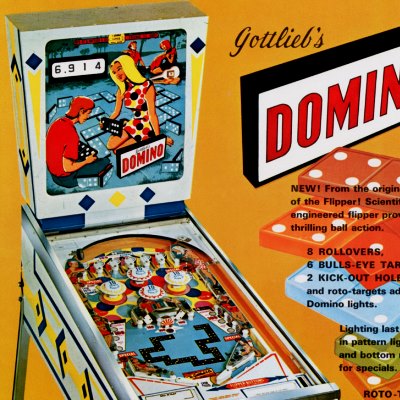 gottlieb, domino, pinball, sales, price, date, city, condition, auction, ebay, private sale, retail sale, pinball machine, pinball price