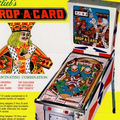 gottlieb, drop-a-card, pinball, sales, price, date, city, condition, auction, ebay, private sale, retail sale, pinball machine, pinball price