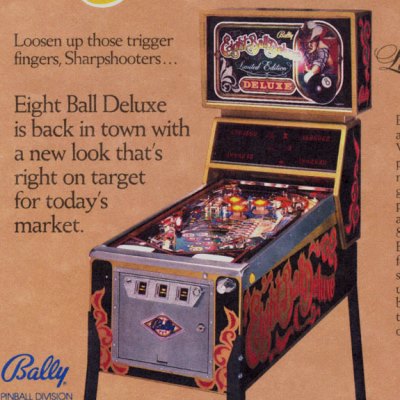 bally, eight ball deluxe, pinball, sales, price, date, city, condition, auction, ebay, private sale, retail sale, pinball machine, pinball price