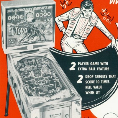 williams, el toro, pinball, sales, price, date, city, condition, auction, ebay, private sale, retail sale, pinball machine, pinball price