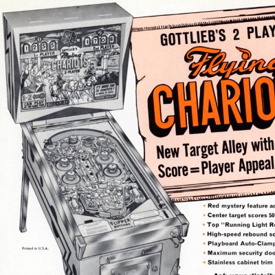 gottlieb, flying chariots, pinball, sales, price, date, city, condition, auction, ebay, private sale, retail sale, pinball machine, pinball price