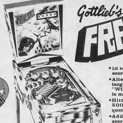 gottlieb, free fall, pinball, sales, price, date, city, condition, auction, ebay, private sale, retail sale, pinball machine, pinball price