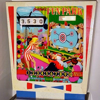 gottlieb, fun park, pinball, sales, price, date, city, condition, auction, ebay, private sale, retail sale, pinball machine, pinball price