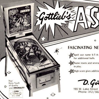 gottlieb, astro, pinball, sales, price, date, city, condition, auction, ebay, private sale, retail sale, pinball machine, pinball price